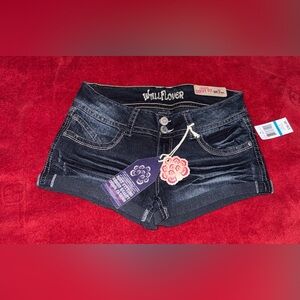 Wallflower Women's Dark Blue Jean Shorts